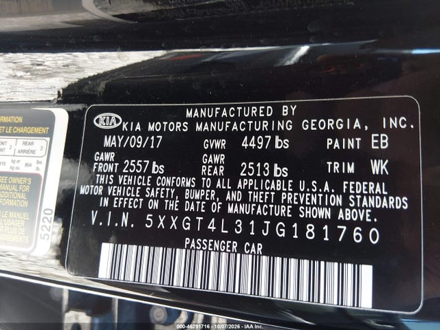 2018 KIA OPTIMA S 9