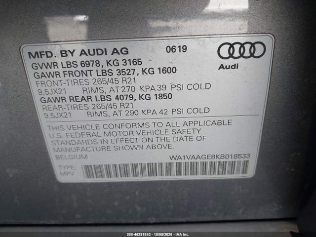 2019 AUDI E-TRON PREMIUM PLUS 9