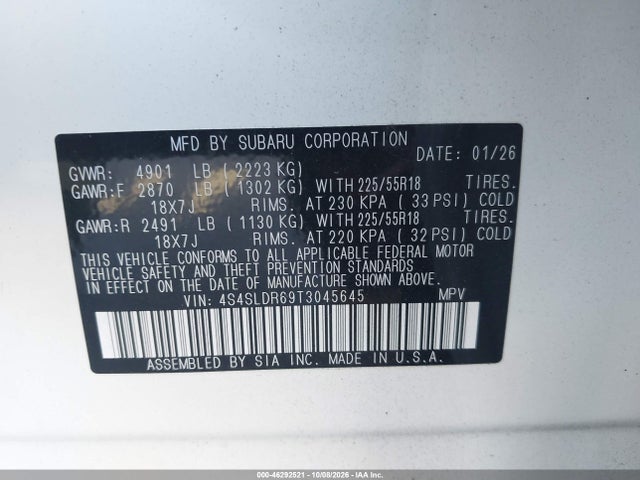 2026 SUBARU FORESTER LIMITED 9