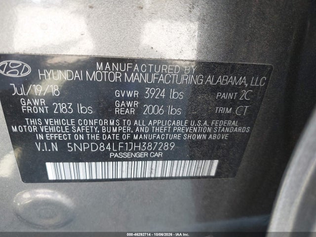 2018 HYUNDAI ELANTRA SEL 9