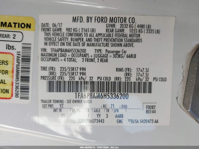 2017 FORD MUSTANG 9