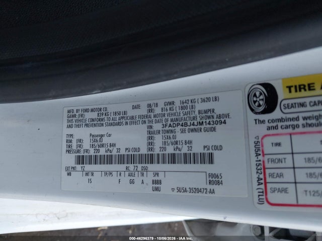 2018 FORD FIESTA SE 9
