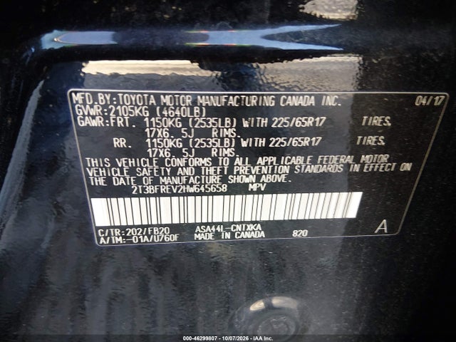 2017 TOYOTA RAV4 LE 9