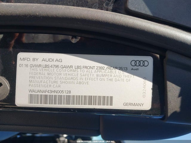 2017 AUDI A4 2.0T PREMIUM 9