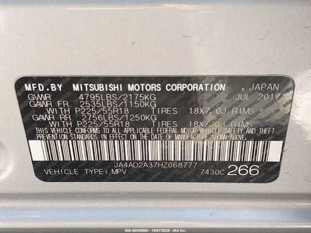 2017 MITSUBISHI OUTLANDER ES 9