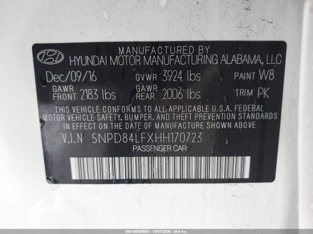 2017 HYUNDAI ELANTRA SE 9