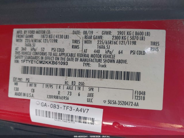 2019 FORD TRANSIT-150 9