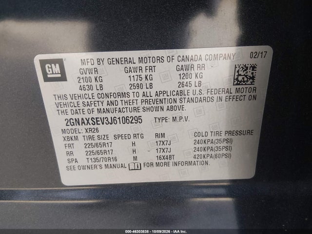 2018 CHEVROLET EQUINOX LT 9