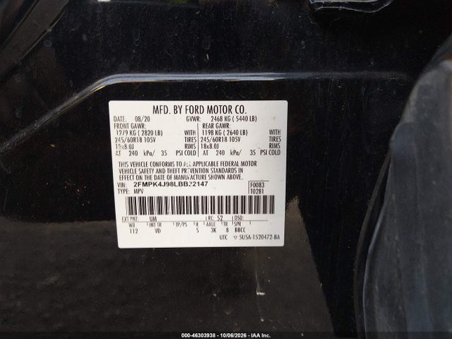 2020 FORD EDGE SEL 9