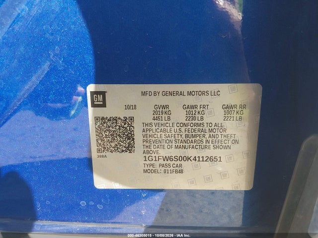 2019 CHEVROLET BOLT EV LT 9