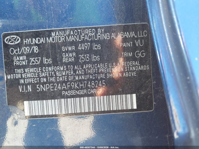 2019 HYUNDAI SONATA SE 9