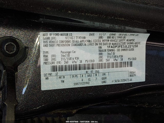 2018 FORD FOCUS SE 9