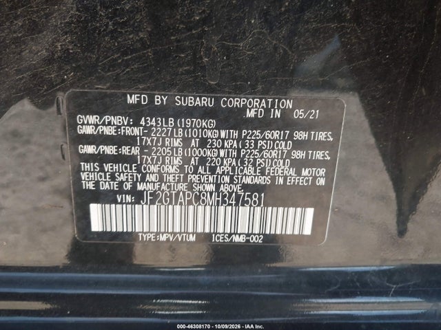 2021 SUBARU CROSSTREK PREMIUM 9