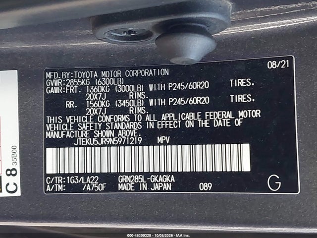 2022 TOYOTA 4RUNNER LIMITED 9