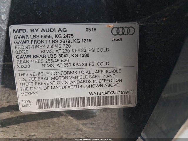 2018 AUDI Q5 2.0T PREMIUM/2.0T TECH PREMIUM 9