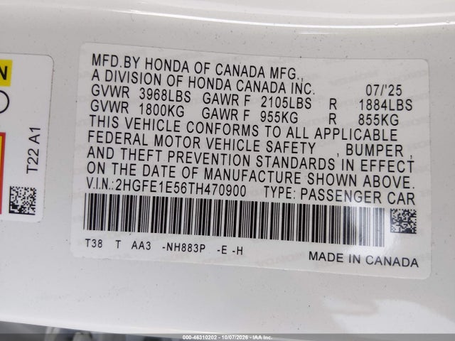2026 HONDA CIVIC SI SEDAN 9