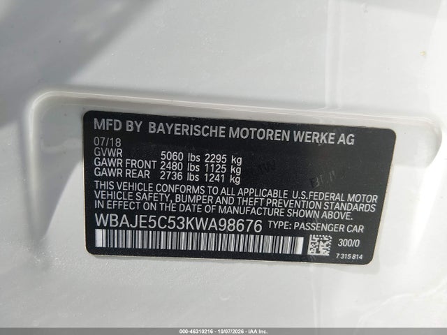 2019 BMW 540I 9