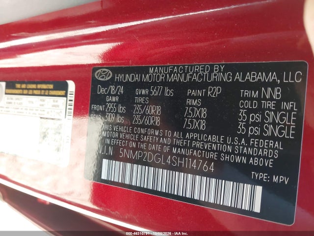 2025 HYUNDAI SANTA FE SEL 9