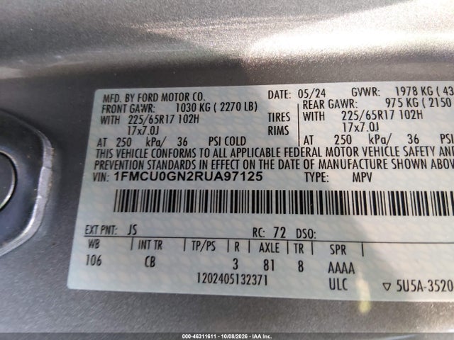 2024 FORD ESCAPE ACTIVE 9