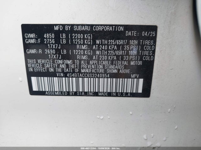 2025 SUBARU OUTBACK PREMIUM 9