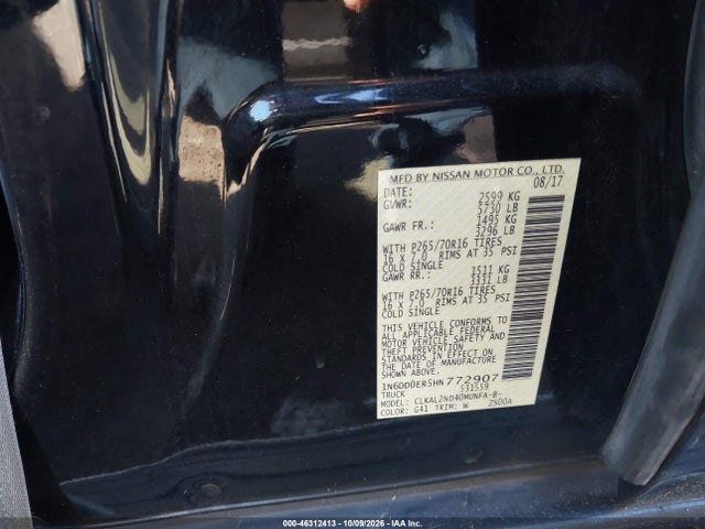 2017 NISSAN FRONTIER SV 9