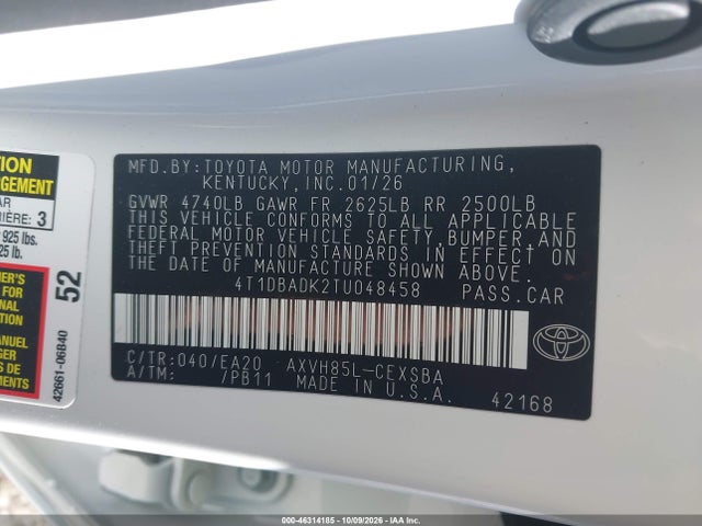 2026 TOYOTA CAMRY SE 9