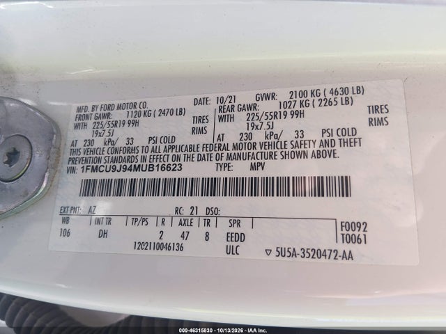 2021 FORD ESCAPE TITANIUM 9