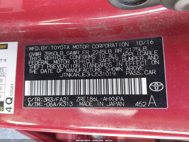 2017 TOYOTA COROLLA IM 9