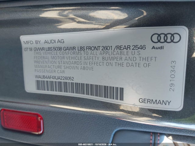 2018 AUDI S4 3.0T PREMIUM PLUS 9