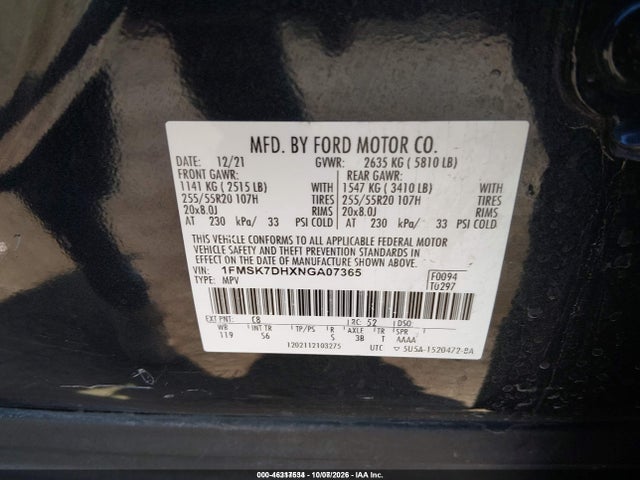 2022 FORD EXPLORER XLT 9