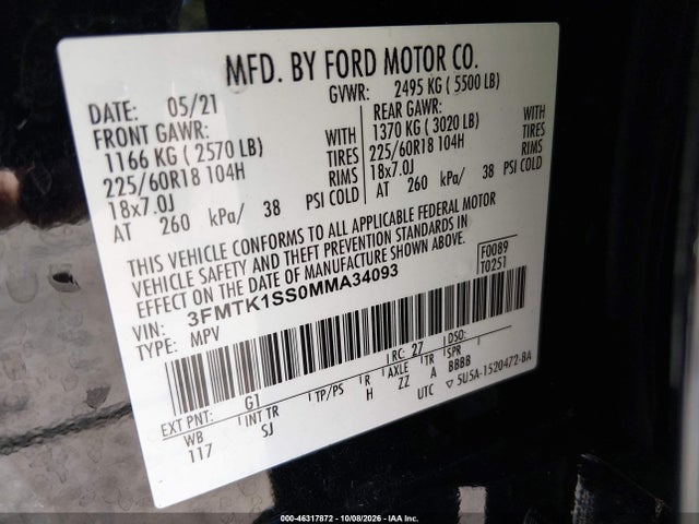 2021 FORD MUSTANG MACH-E SELECT 9