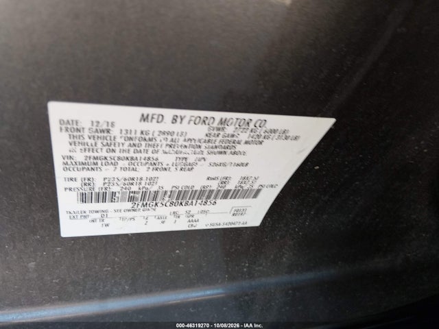 2019 FORD FLEX SEL 9