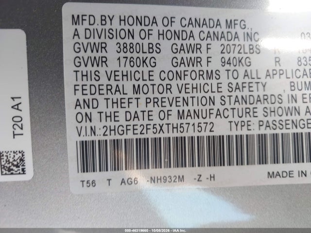 2026 HONDA CIVIC SPORT 9