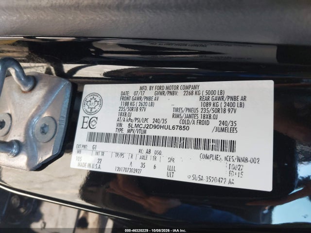 2017 LINCOLN MKC SELECT 9