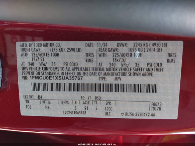2025 FORD ESCAPE PHEV 9