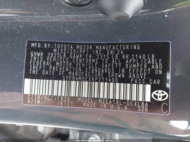 2024 TOYOTA COROLLA LE 9