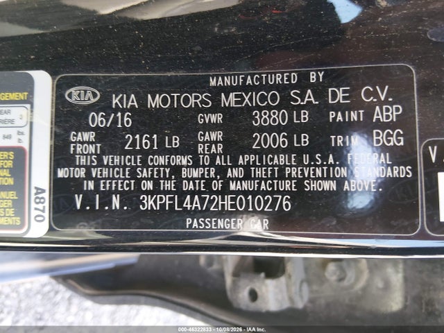 2017 KIA FORTE LX 9