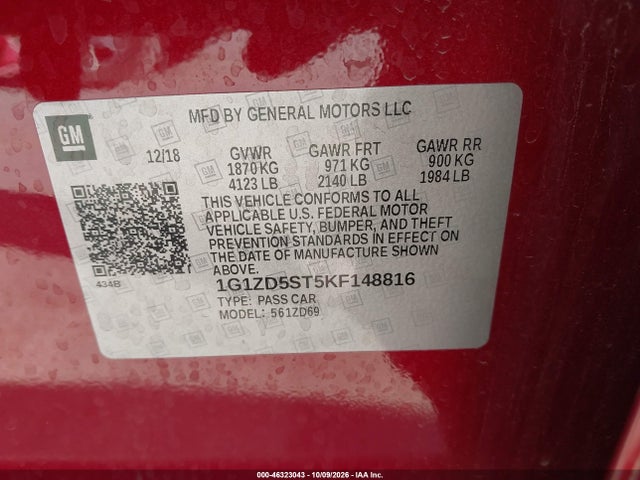 2019 CHEVROLET MALIBU LT 9