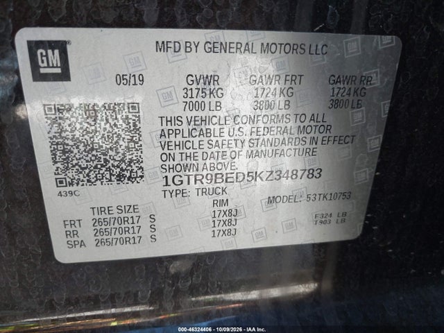 2019 GMC SIERRA 1500 SLE 9