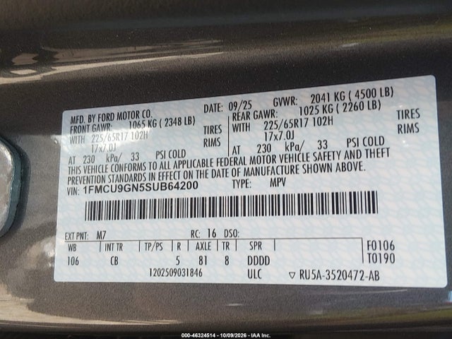 2025 FORD ESCAPE ACTIVE 9