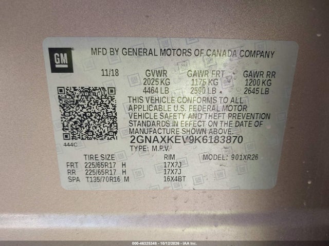 2019 CHEVROLET EQUINOX LT 9