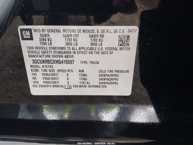 2017 CHEVROLET SILVERADO 1500 1LT 9