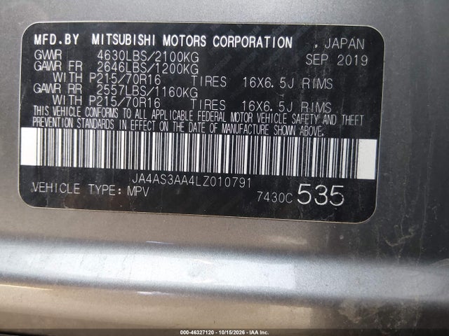 2020 MITSUBISHI ECLIPSE CROSS ES 1.5T 9