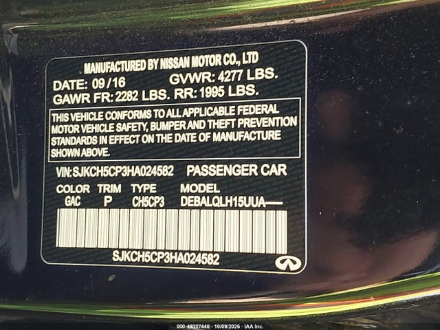 2017 INFINITI QX30 LUXURY 9