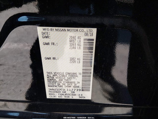 2018 NISSAN LEAF S 9