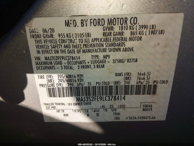 2020 FORD ECOSPORT S 9