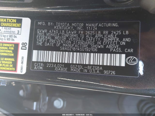2025 LEXUS ES 350 9