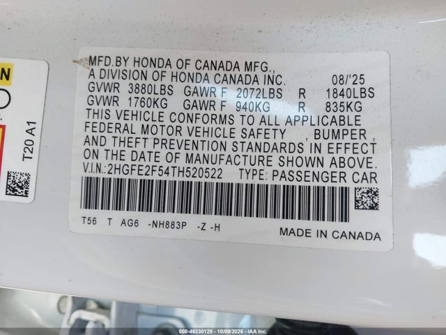2026 HONDA CIVIC SPORT 9
