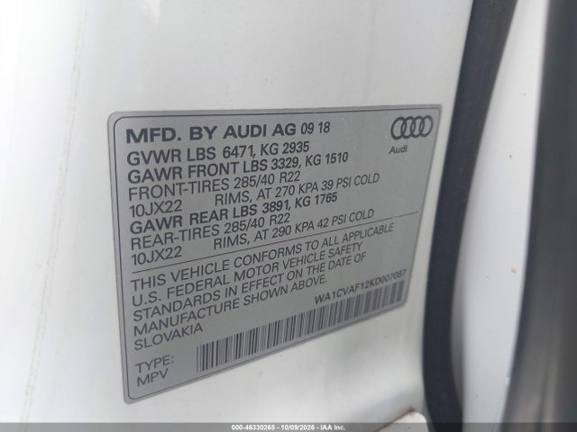 2019 AUDI Q8 55 PREMIUM 9
