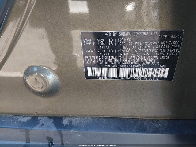 2024 SUBARU OUTBACK WILDERNESS 9